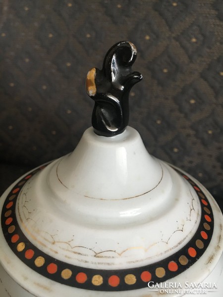 Specially shaped, antique porcelain bonbonier, sugar holder, chocolate/biscuit holder