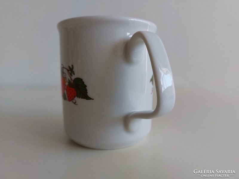 Retro Polish porcelain strawberry mug old strawberry tea cup