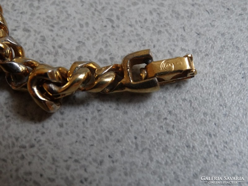 Gold-plated bracelet with enamel inserts, marked ve