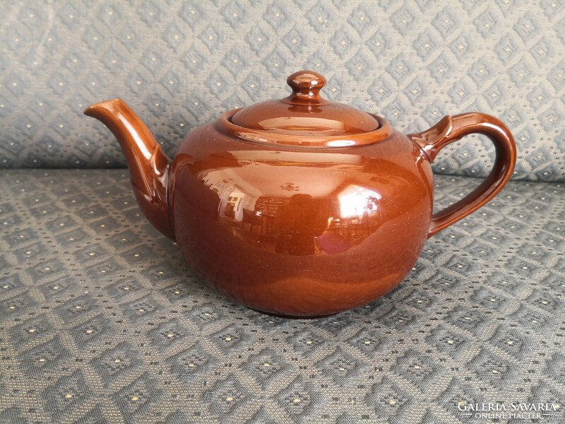 Antik Herendi teás kanna, nagy méretű, 1930-as évek