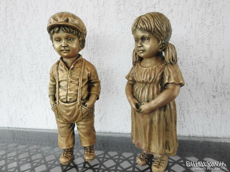 Bronze child couple - indicated