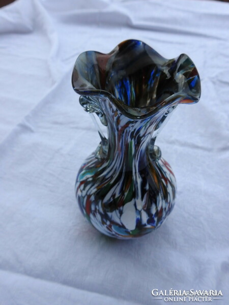 Fratelli Toso Murano Art Glass Neoclassical Glass Jug Vase, Italy 1960-as évek - Muranói váza