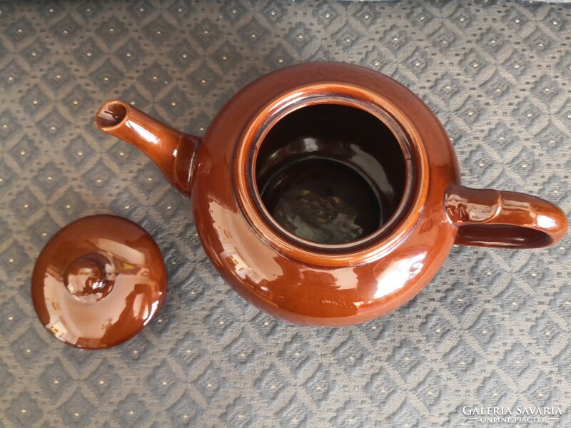 Antik Herendi teás kanna, nagy méretű, 1930-as évek