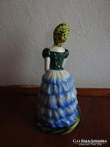 Italian marked porcelain little girl with flower basket