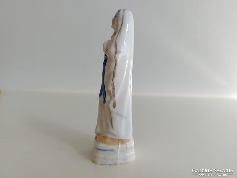 Régi vallási figura porcelán Mária szobor kegytárgy