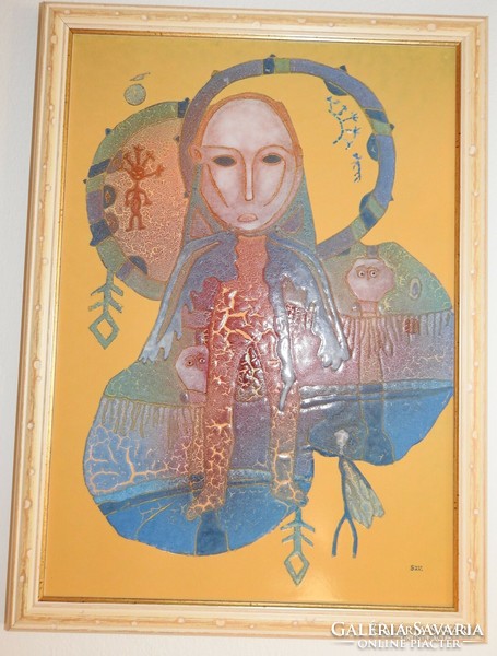 Svetlana Tóth - fire enamel picture - large size