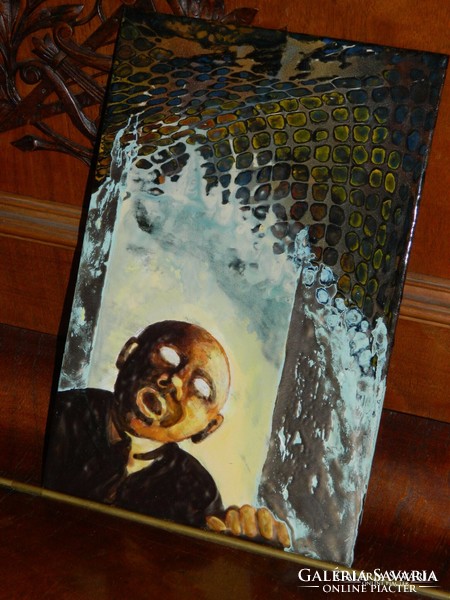 Brugós Zenóbia Nagykárolyi grafkusművész tűzzománc falikép