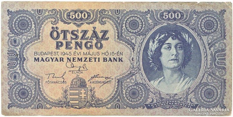 Magyarország 500 pengő 1945 G