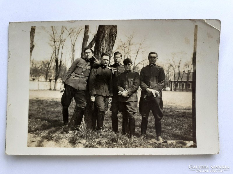 Régi katona fotó 1928 fénykép csoportkép képeslap levelezőlap