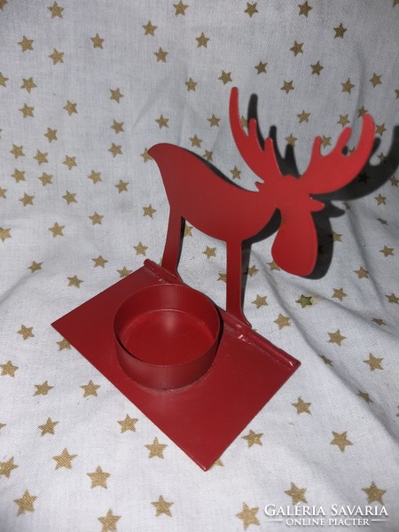 Metal reindeer candle holder