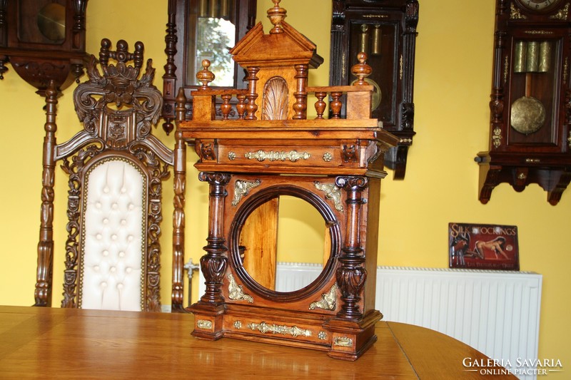 Original pewter table clock case 71 cm