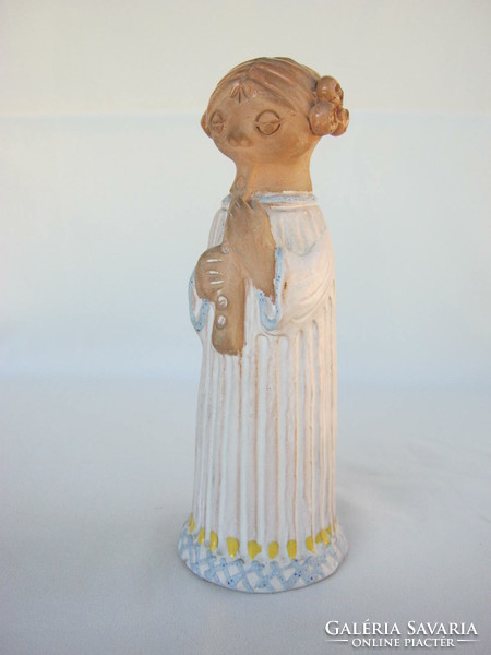 Antalfiné Szente Katalin ceramic flute-playing girl