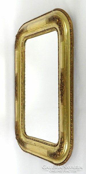1K867 antique Biedermeier gilded mirror 70 x 47 cm