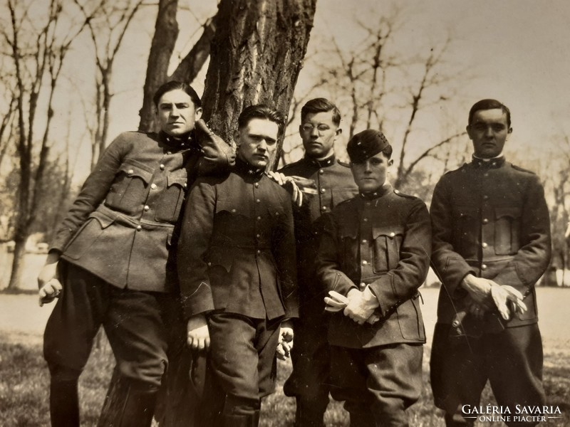 Régi katona fotó 1928 fénykép csoportkép képeslap levelezőlap