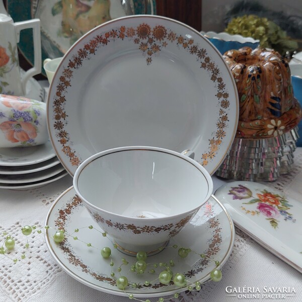 Gold star floral breakfast set