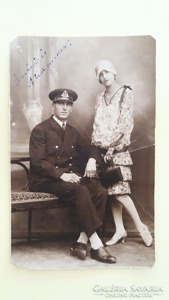Old postcard circa 1920 female male photo postcard
