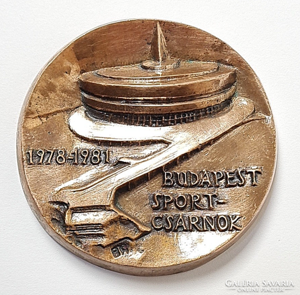 Budapest Sportcsarnok /1978-1981/ bronz emlék plakett - kisplasztika