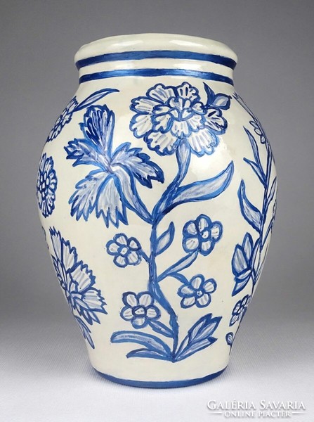 1K918 Jelzett Takács kerámia váza 20.5 cm