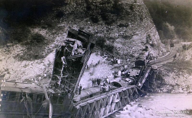 Vasúti szerencsétlenség 1922 Levelezölap