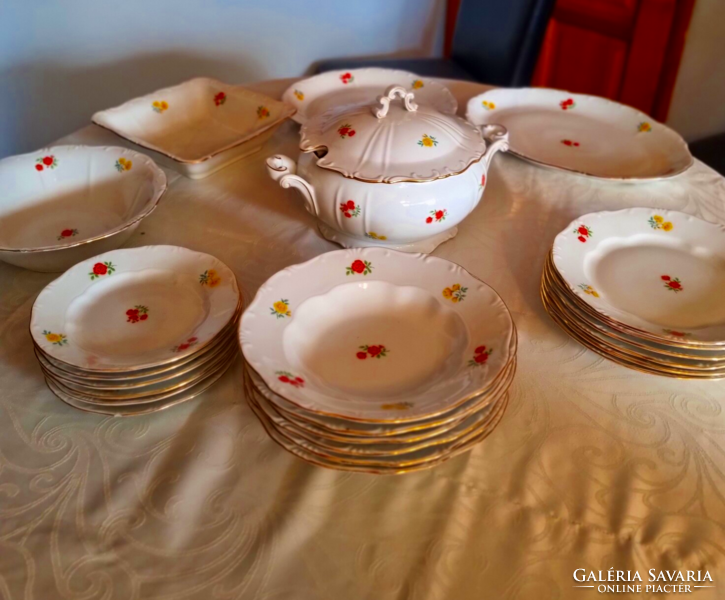 Zsolnay tableware in factory condition for 6 people