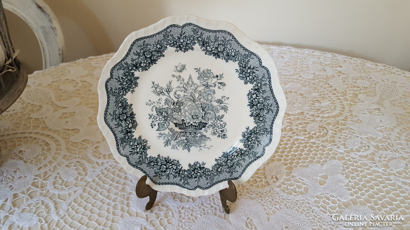 Antique English mason's ascot, faience cake plate