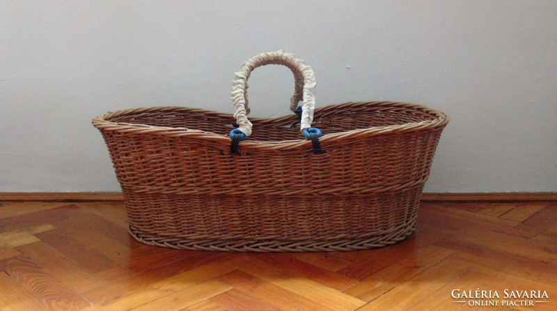 Vintage large wicker wicker basket