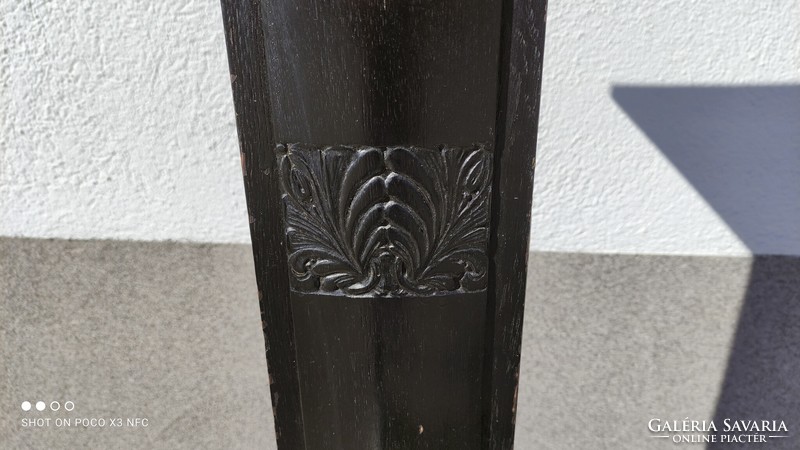 Half price!! Antique original condition! Art deco painted carved wooden pedestal flower stand statue holder stand