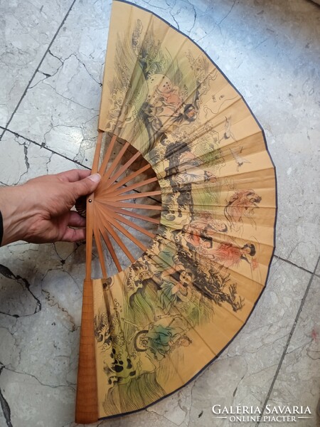 Old Japanese - Chinese hand-painted fans, excellent for collectors.