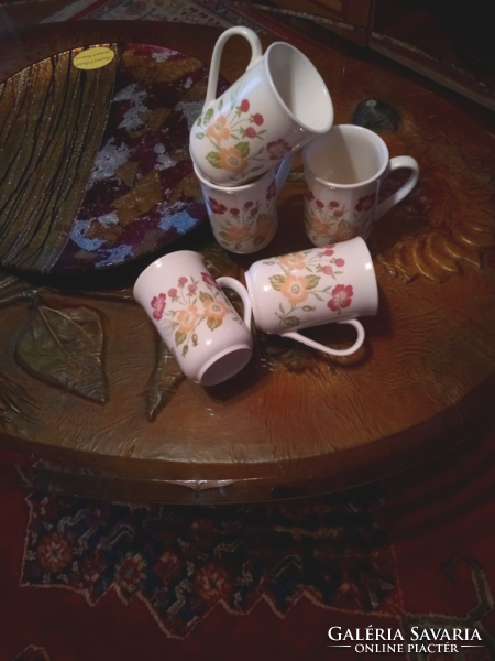 6 English tea cups, fine porcelain xx