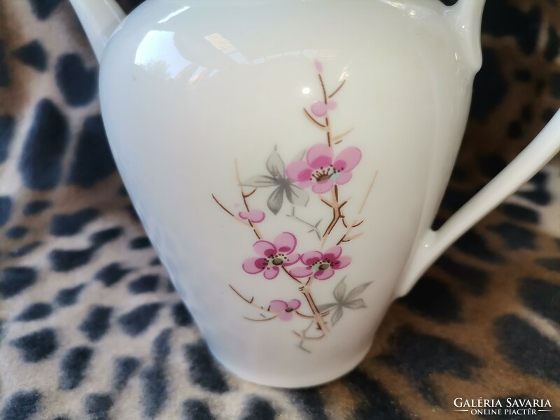 Retro Kahla porcelain teapot with flower pattern, kitchen spouts, unique gifts, retro tea spouts