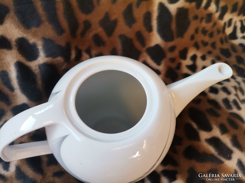 Winterling Bavarian porcelain tea pourer, Bavarian tea coffee and soda pitcher, retro white tea pitchers