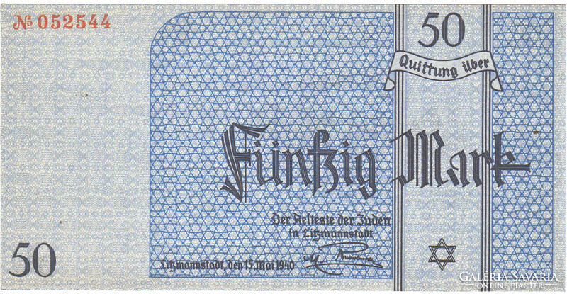 Poland money of the Lóc ghetto 50 marks 1940 replica unc