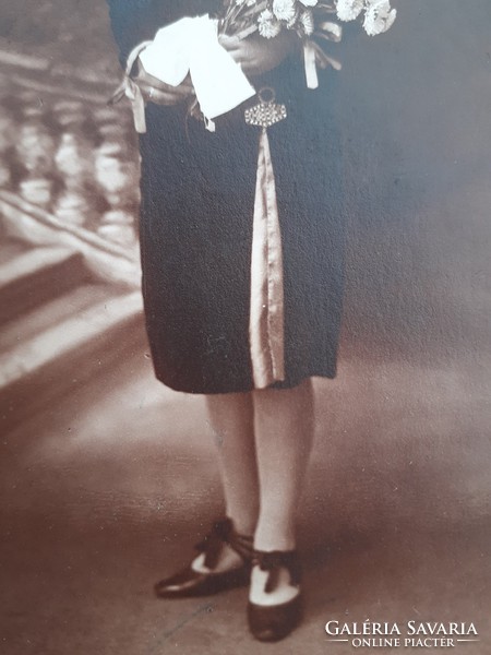 Régi női fotó vintage fénykép Tóth Árpád fényképész Nyírbátor