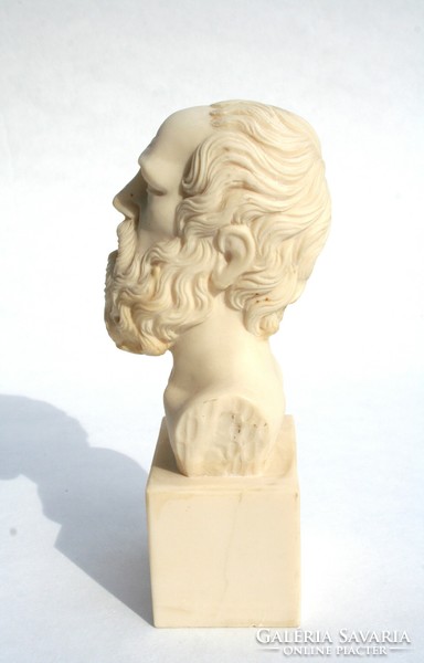 Small alabaster Socrates bust