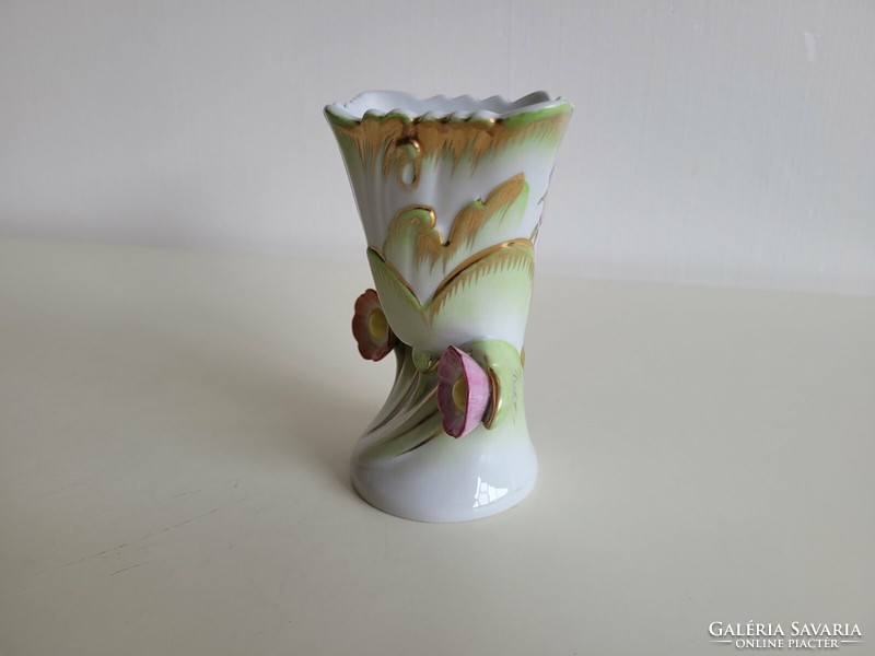 Herend porcelain small vase with butterfly pattern