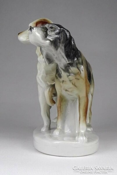 1K925 Carl Scheidig Grafenthal porcelain dog pair 20 cm