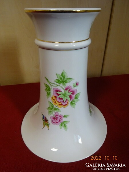 Hollóházi porcelán, Hortenzia mintás váza. 25 cm magas. Vanneki! Jókai.