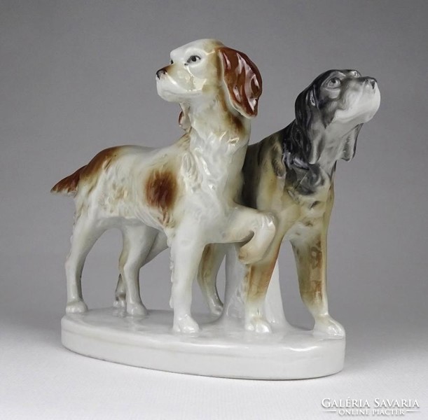 1K925 Carl Scheidig Grafenthal porcelain dog pair 20 cm