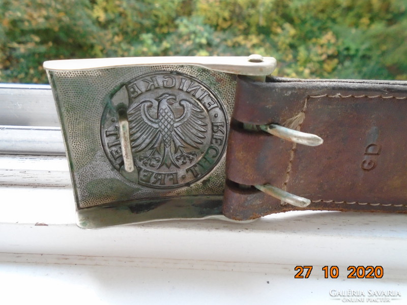 1960 West German military belt buckle with the inscription Bundeswehr einigkeit recht freiheit