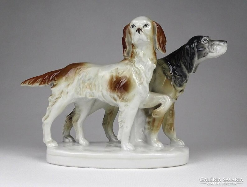 1K925 Carl Scheidig Grafenthal porcelain dog pair 20 cm