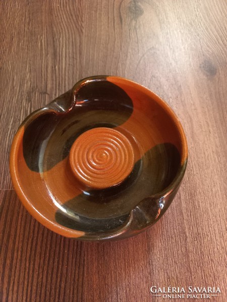 Ceramic ashtray, handmade, made in Czechoslovakia