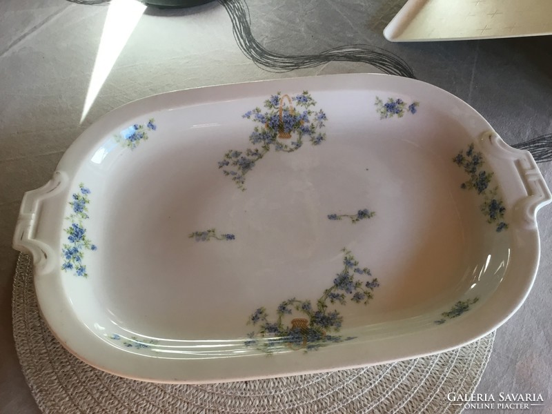 Elbogen bowl, giant, 40x26 centimeters, forget-me-not pattern, rarity