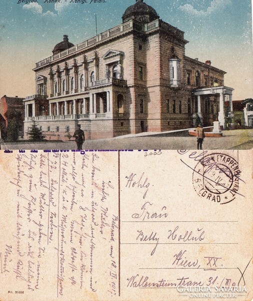 Belgrade Nándorfehérvár kuk 1917. There is a post office!