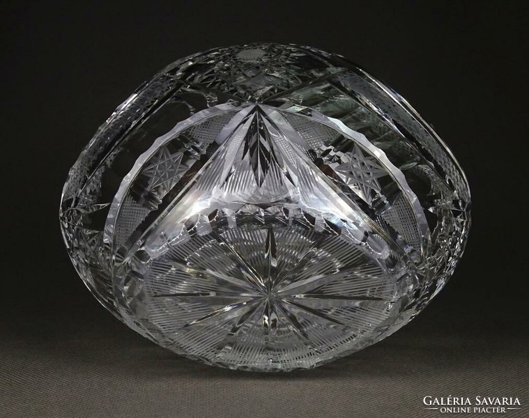 1H731 Nagyméretű kristály kosár 15.5 cm