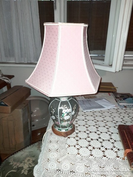 English porcelain vase lamp