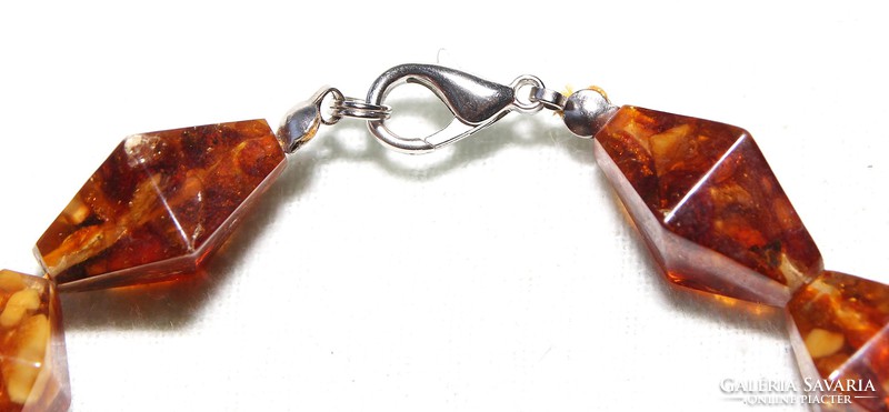 Old fashion pearl with amber imitation beautifully re-threaded with cleaned switch from 1960