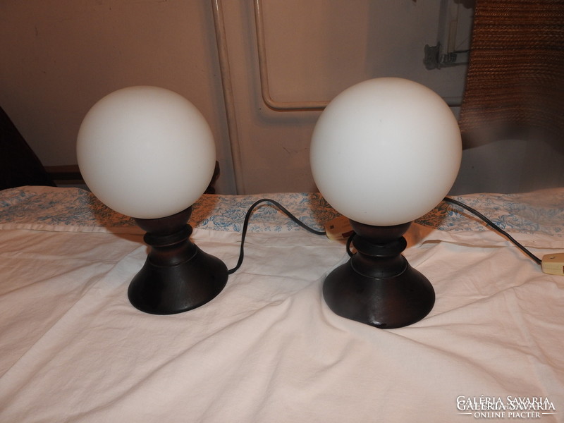 Pair of vintage sphere wall lamps