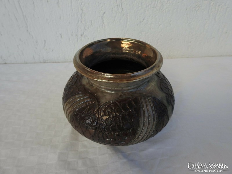 Füzesi zsuzsa applied art marked juryed ceramic vase