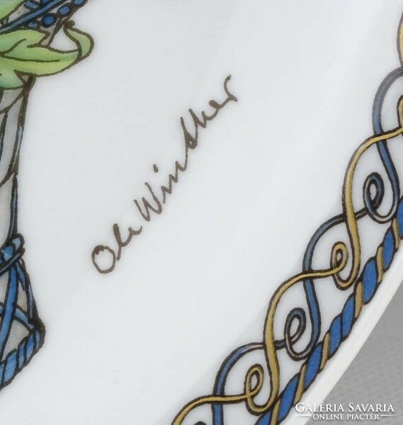 1K928 Limitált kiadású Ole Winther Hutschenreuther porcelán dísztányér 25.5 cm