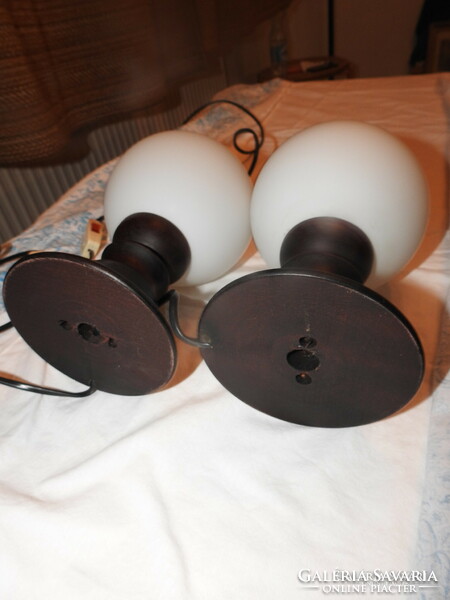 Pair of vintage sphere wall lamps